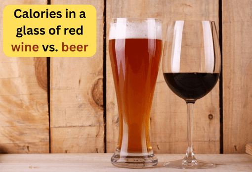 Calories in a glass of red wine vs. beer